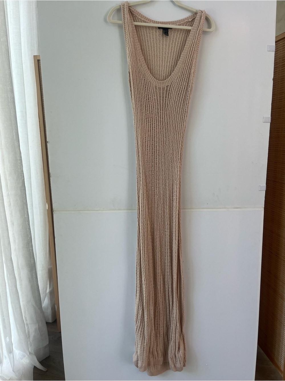 Beige Knit Maxi Dress - Women